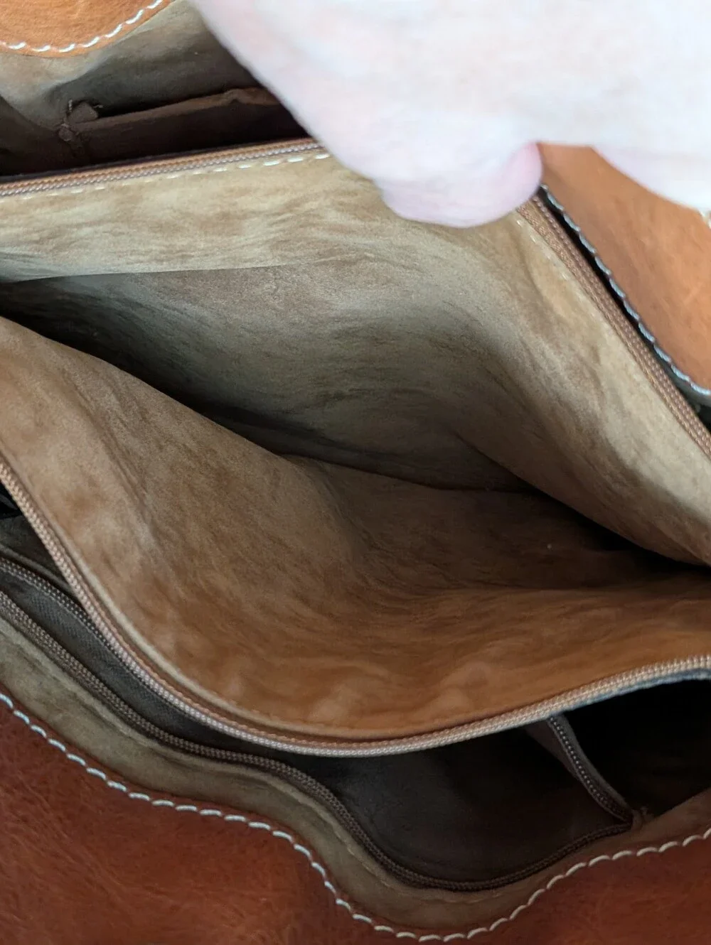 Patricia Nash Hand-Tooled Floral Leather Crossbody Bag - Brown Made in Italy
